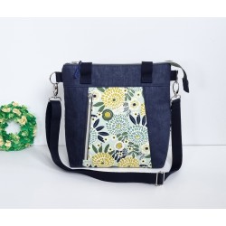 Handtasche dunkelblau / grün