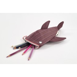 Walhai-Etui aubergine