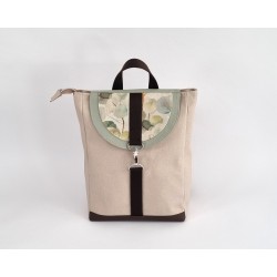 Rucksack beige/dunkelbraun